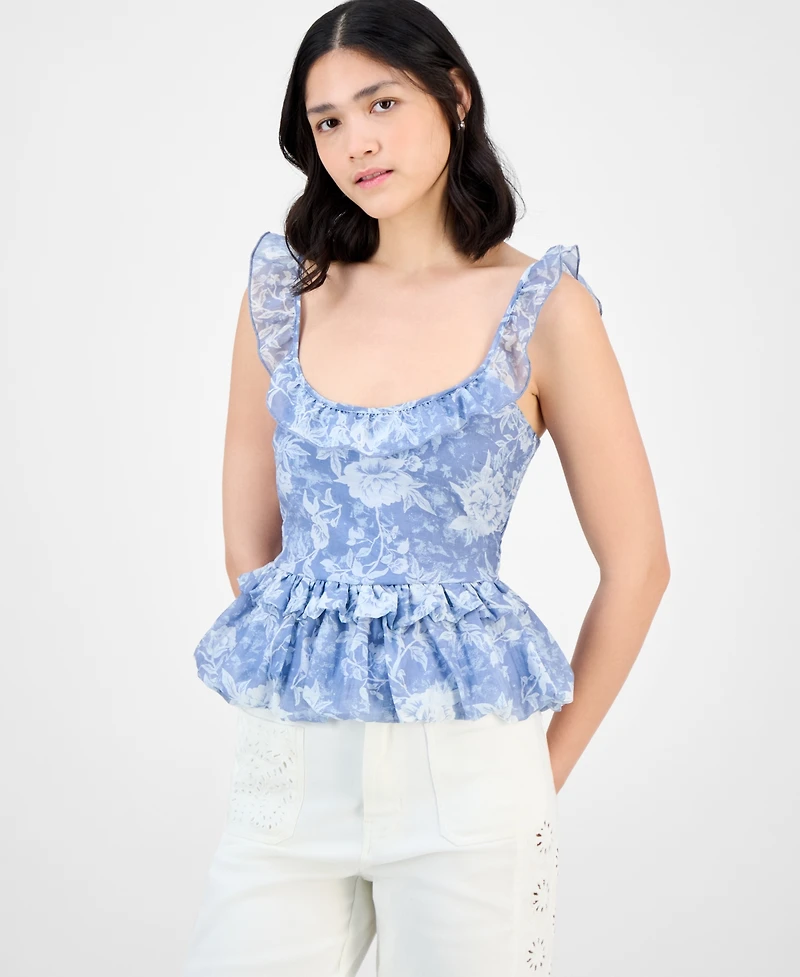 And Now This Petite Ruffle Peplum Top, Exclusively at Macy's