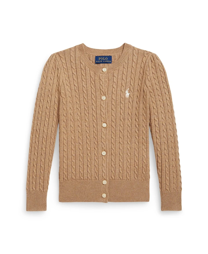 Polo Ralph Lauren Toddler And Little Girls Mini-Cable Cotton Cardigan