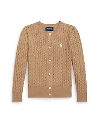 Polo Ralph Lauren Toddler And Little Girls Mini-Cable Cotton Cardigan