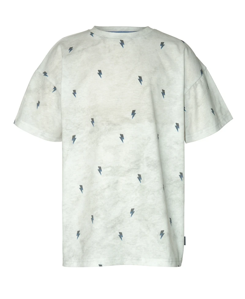 Univibe Big Boys Edward Lightning Bolt Printed Short Sleeve T-Shirt