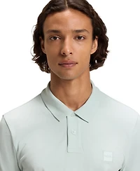 Boss by Hugo Men's Slim-Fit Stretch-Cotton Logo Patch Polo Shirt