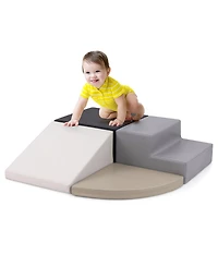 4-Piece Climb and Crawl Foam Block Play Set for Infant Baby