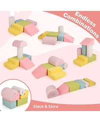 Mecale 6-Piece Baby Climbing Blocks with 30D High-Density Foam and Carrying Handles