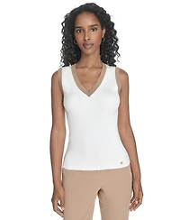Tommy Hilfiger Women's Sleeveless Tipped Sweater