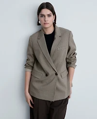 Mango Women's Double-Breasted Jacket