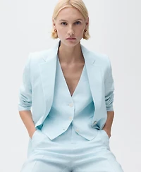 Mango Women's Linen Suit Jacket
