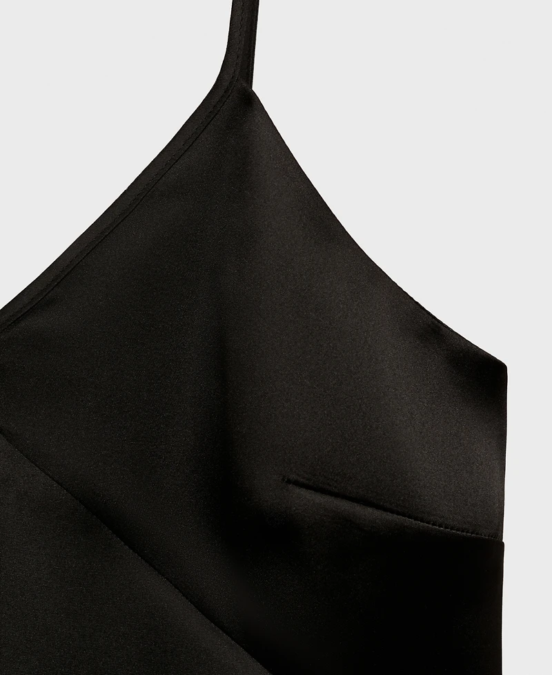 Mango Women's V-Neck Satin Top