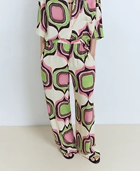 Mango Women's Geometric Print Pants