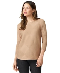 Melissa Paige Women's Boat-Neck Diamond-Knit Dolman-Sleeve Sweater