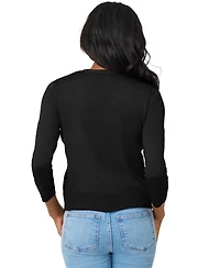 Melissa Paige Women's V-Neck 3/4-Sleeve Cardigan