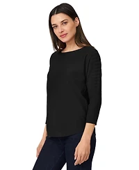 Melissa Paige Women's Boatneck Button-Back Dolman-Sleeve Sweater