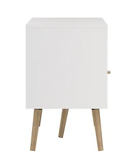 Tvilum 23.94" Wood 2 Drawer and 4 Shelf Tv Stand