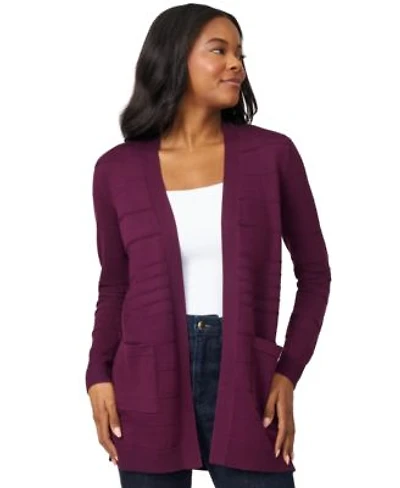 Melissa Paige Womens Ribbed Open Front Long Cardigan Pxs 3x
