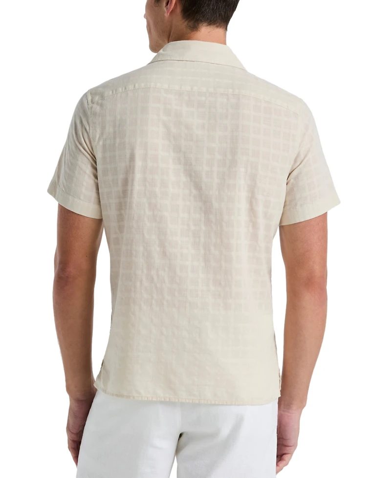 Perry Ellis Men's Dobby Plaid Shirt