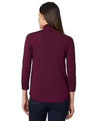 Melissa Paige Women's Mock-Neck Side-Zip Sweater