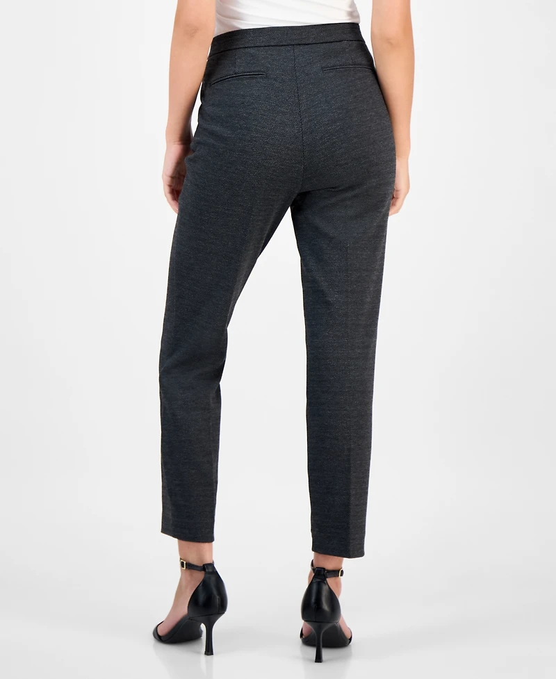 Ak Anne Klein Petite Mid-Rise Pull-On Straight-Leg Ankle Pants