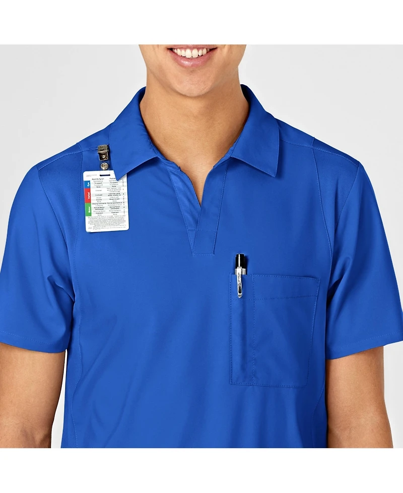 Wink Men's W123 Collar Scrub Top