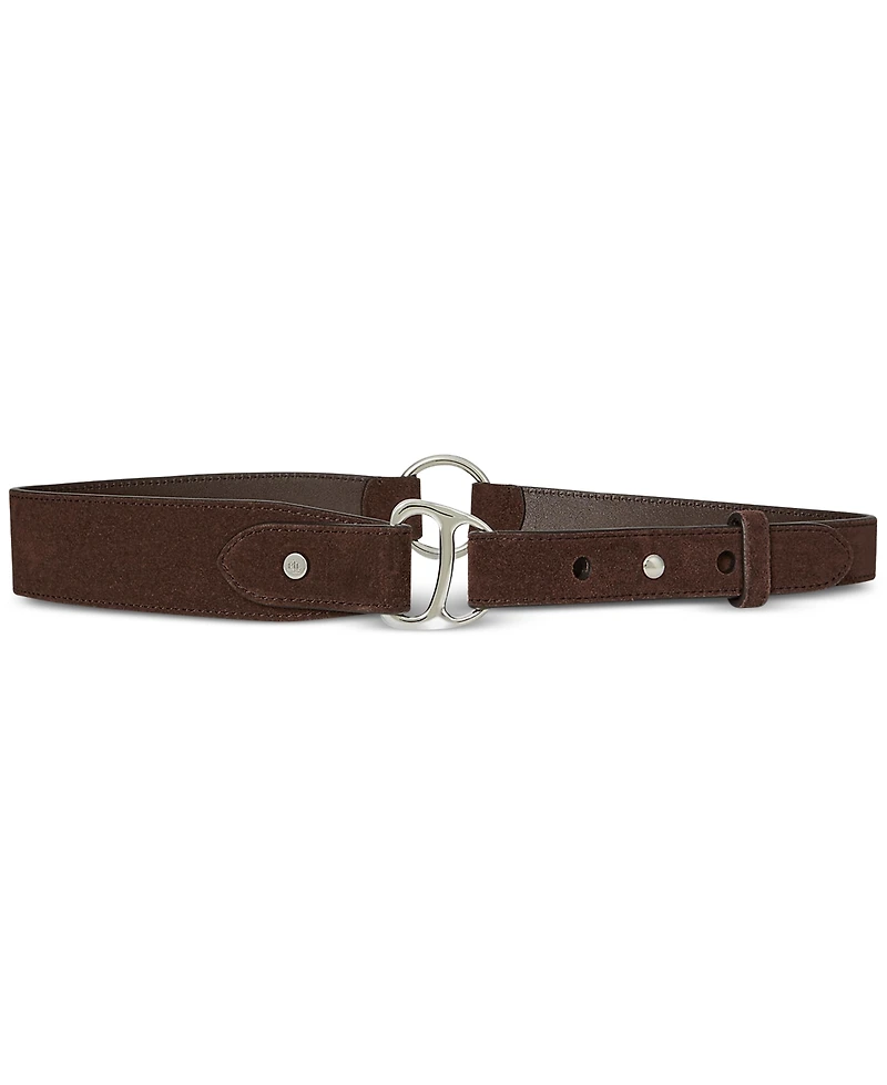 Lauren Ralph Equestrian D-Ring Suede Belt
