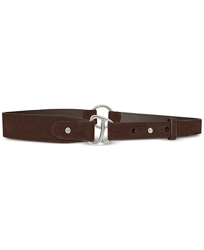 Lauren Ralph Equestrian D-Ring Suede Belt