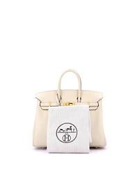 Pre-Owned Hermes Birkin 25 Handbag Light Swift with Gold Hardware