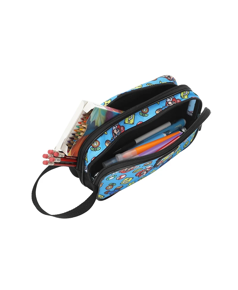 Super Mario Brothers Dual-Compartment Utility Case With Webbing Pull Handle