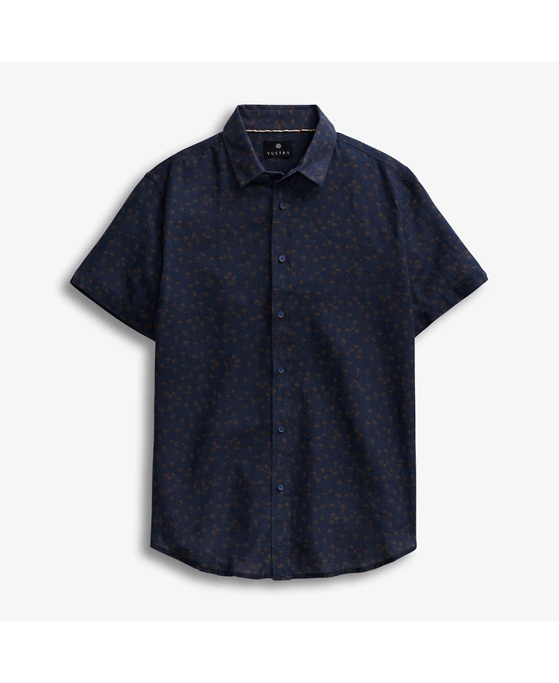Vustra Men's West Coast Palms Printed Linen Shirt