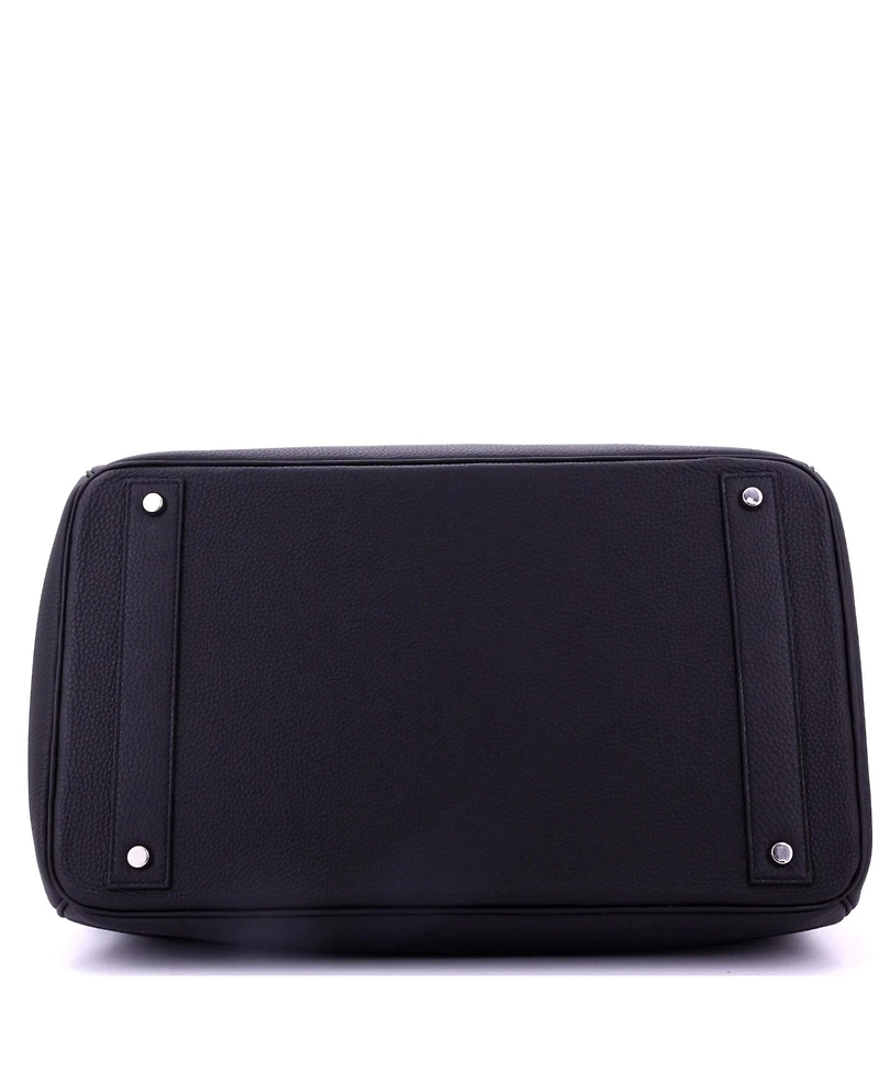 Pre-Owned Hermes Hac 40 Handbag Black Togo with Brushed Palladium Hardware