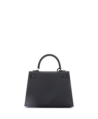 Pre-Owned Hermes Kelly 25 Handbag Black Epsom with Gold Hardware