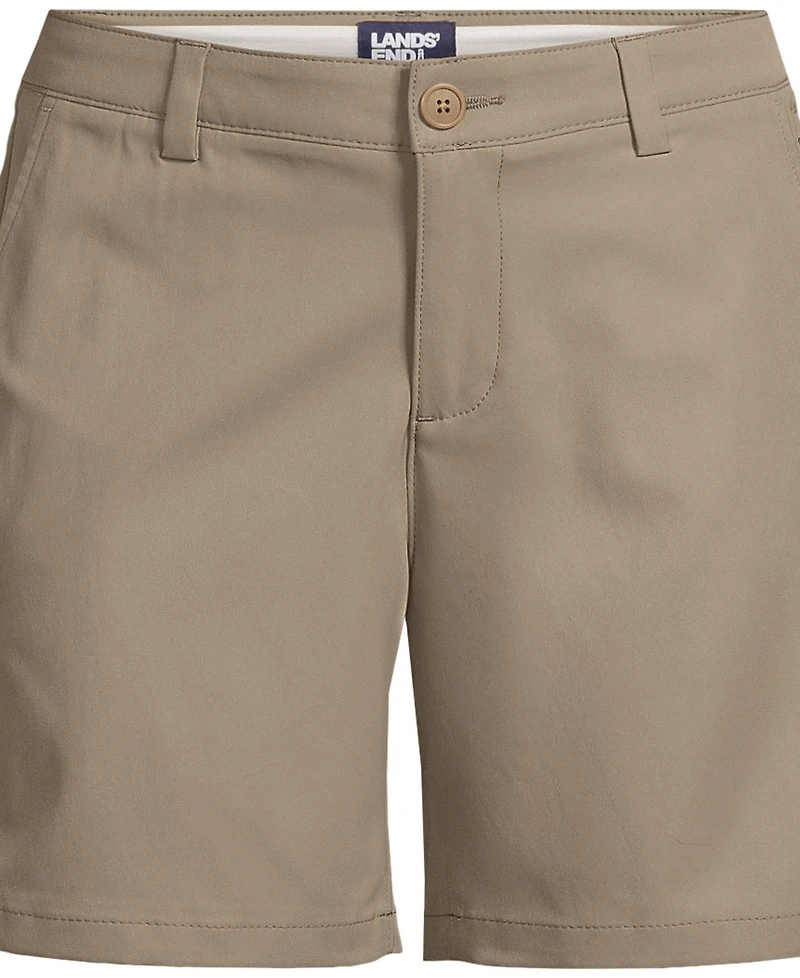 Lands' End School Uniform Women's Active Performance 7" Chino Shorts