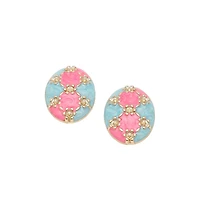 Sohi Oval-Block Stud Earrings