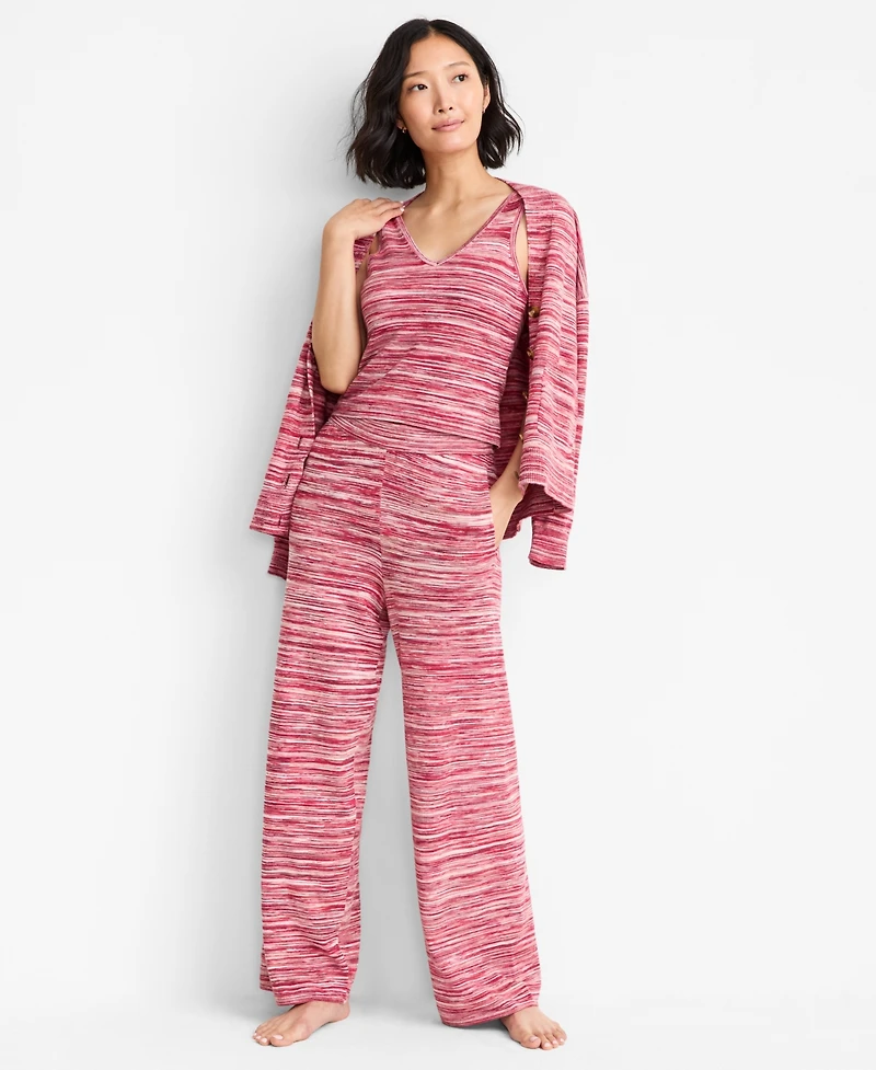 State of Day Women's Multicolored Rib-Knit Cardigan, Macy's Exclusive