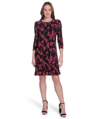 Tommy Hilfiger Women's 3/4-Sleeve Jersey Shift Dress