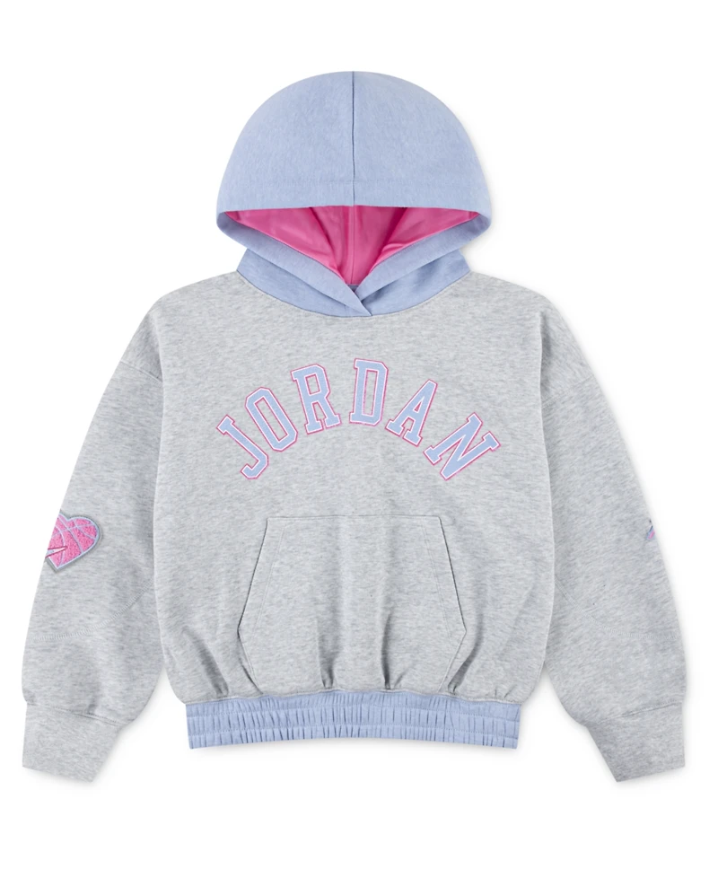 Jordan Big Girls Blue Jeans and Bling Pullover Hoodie