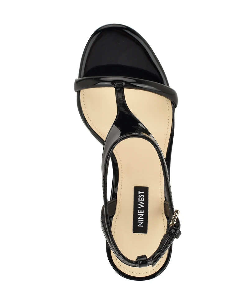 Nine West Women's Mandey T-Strap High Stiletto Sandals