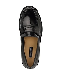Nine West Women's Keram Chunky Lug Sole Penny Loafers