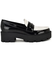 Nine West Women's Keram Chunky Lug Sole Penny Loafers