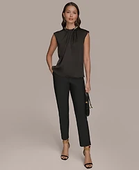 Donna Karan New York Women's Cap-Sleeve Twist-Neck Top