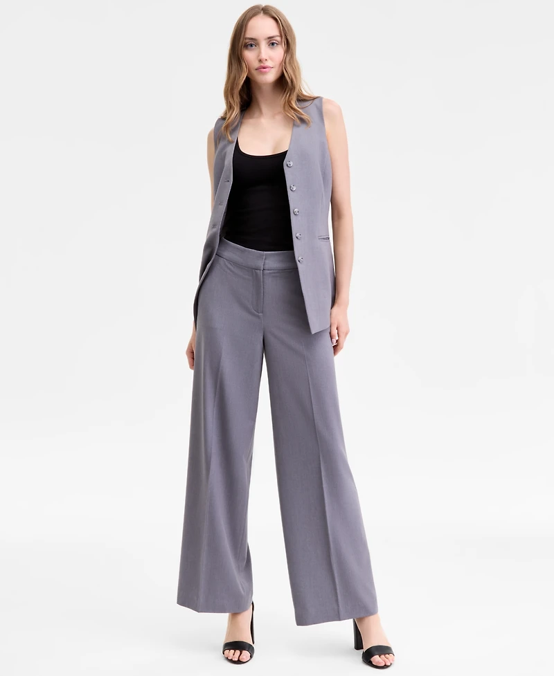 Tahari Asl Women's Bi-Stretch Wide-Leg Pants