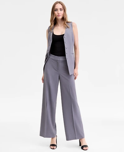 Tahari Asl Women's Bi-Stretch Wide-Leg Pants