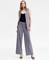 Tahari Asl Women's Bi-Stretch Wide-Leg Pants