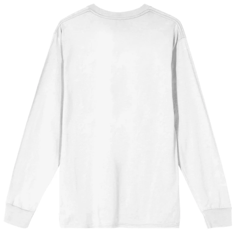 SpongeBob SquarePants Men's The Mr. Krab and Krabby Patty White Long Sleeve