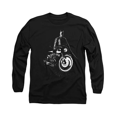 Batman Men's The His Motorcycle Long Sleeve Adult Tee / T-Shirt