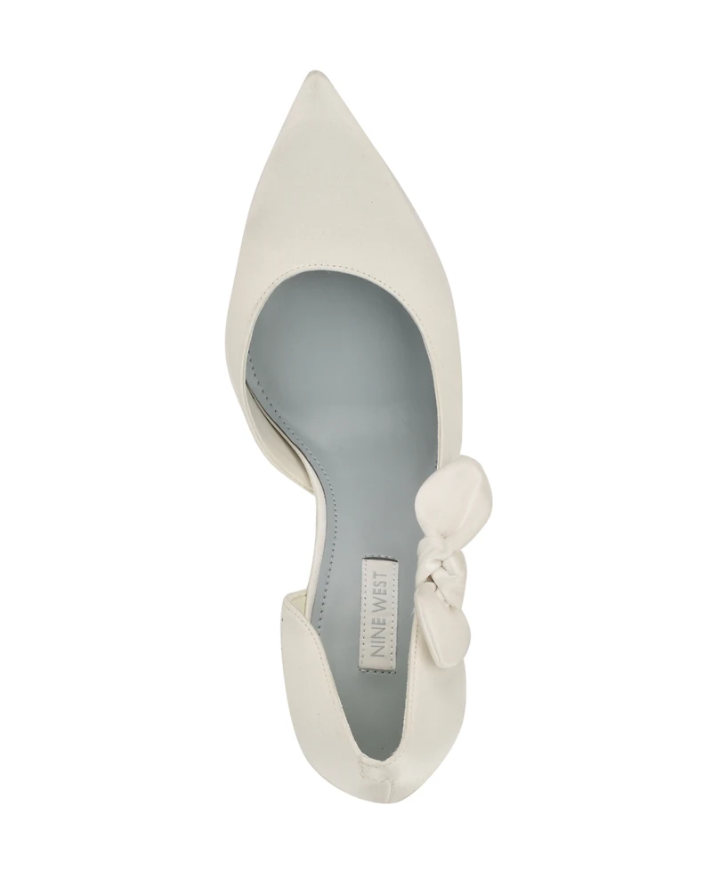 Nine West Women's Fhalon Bridal Satin d'Orsay Pumps