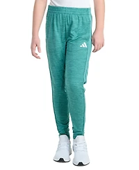 adidas Big Girls Elastic-Waistband 3-Stripe Melange Jogger Pants