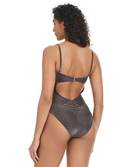 Bar Iii Women's Shimmer Core Bandeau One-Piece Swimsuit, Exclusively at Macy's