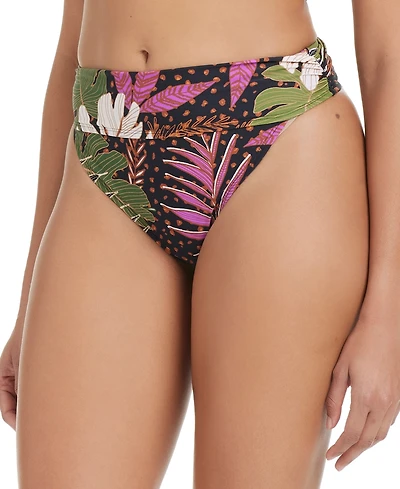 Bar Iii Women's Safari Heat Banded High-Leg Bikini Bottoms, Exclusively at Macy's