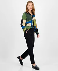 T Tahari Women's Printed Button-Front Blouse