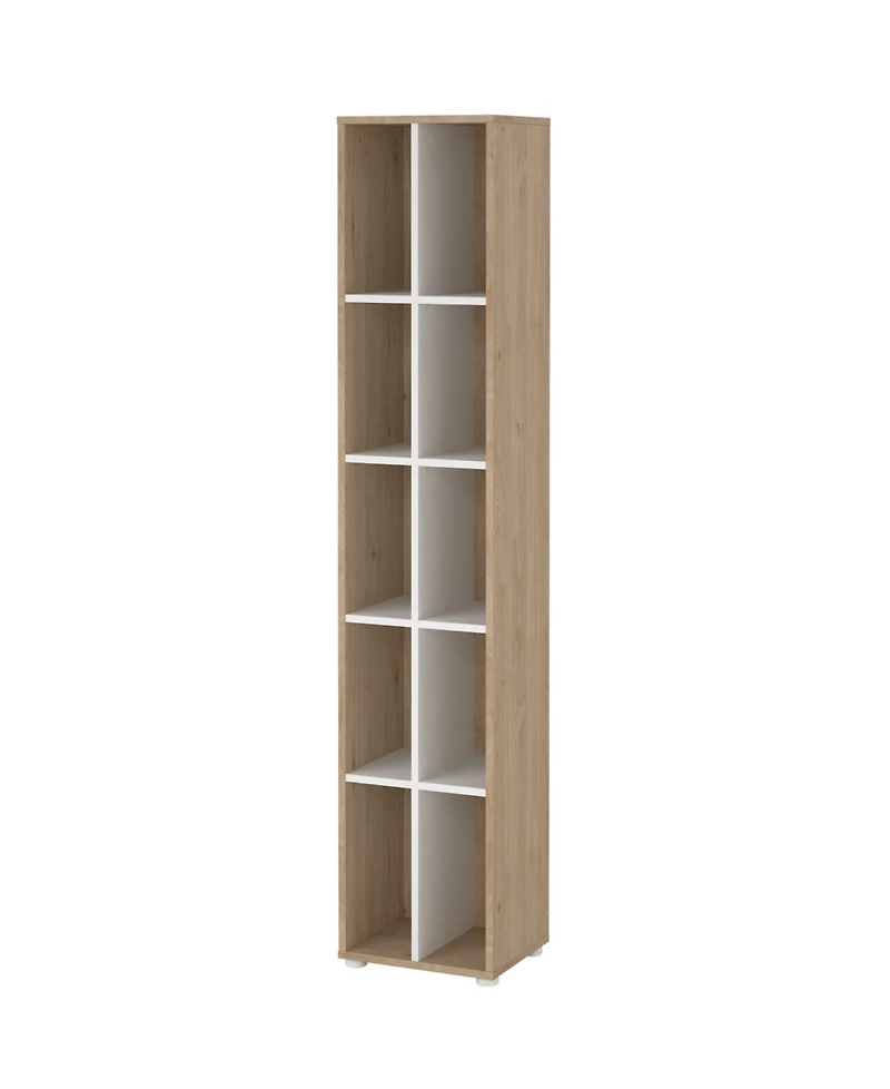 Tvilum 80.59" Wood 10 Shelf Narrow Bookcase