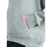 adidas Big Girls Long-Sleeve Heather Multi Graphic Fleece Pullover Hoodie
