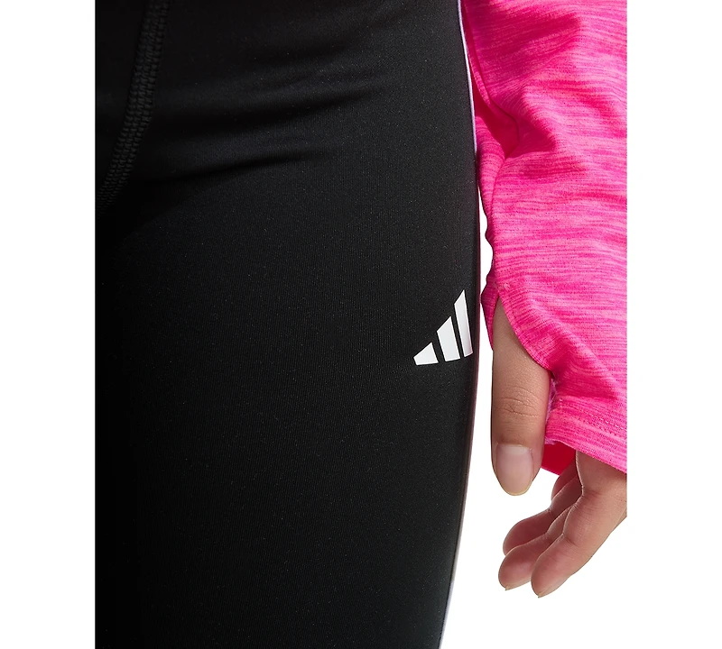 adidas Big Girls Long-Sleeve Hooded Melange Top